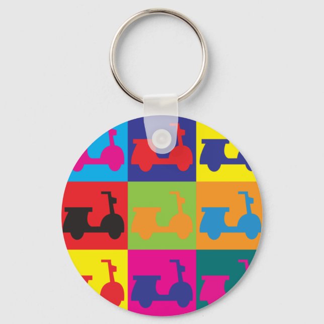 Scooters Pop Art Key Ring (Front)