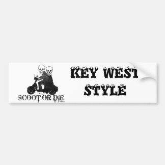 ScootOrDie, KEY WEST STYLE Bumper Sticker
