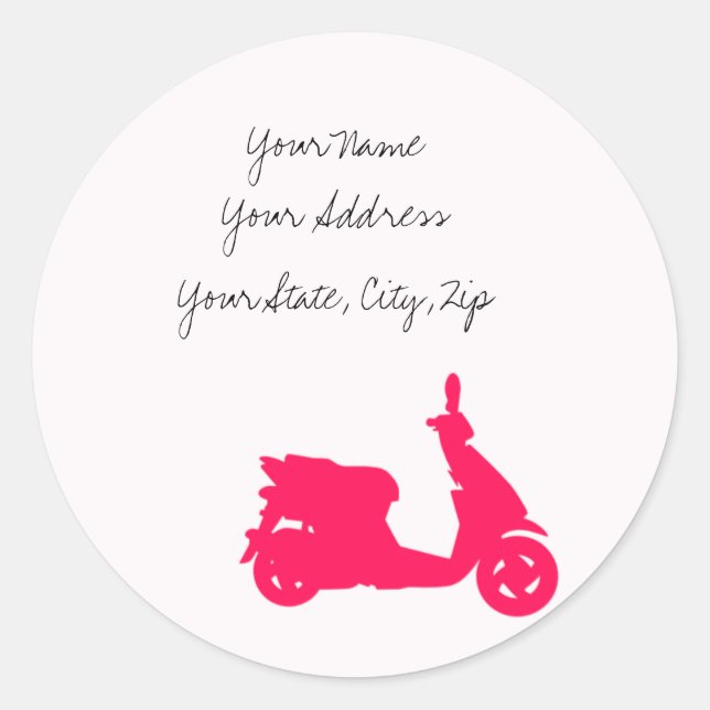 Scooty Classic Round Sticker (Front)