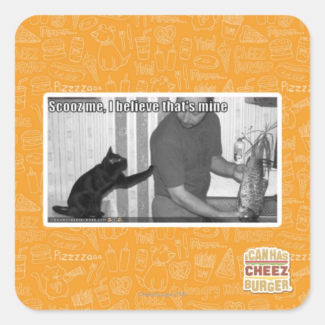 Scooz me, I believe that's mine Square Sticker (Front)