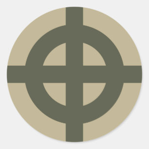 Scope Cap Sticker, Celtic Cross, Style 1 Classic Round Sticker