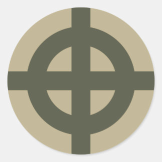 Scope Cap Sticker, Celtic Cross, Style 1 Classic Round Sticker