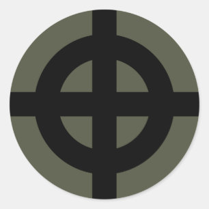 Scope Cap Sticker, Celtic Cross, Style 2 Classic Round Sticker