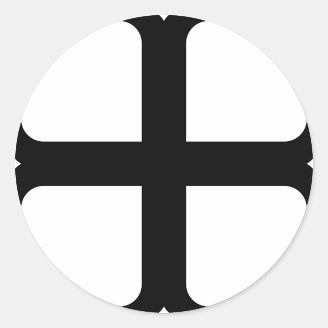 Scope Cap Sticker, Crusader Cross - Style 1 Classic Round Sticker (Front)