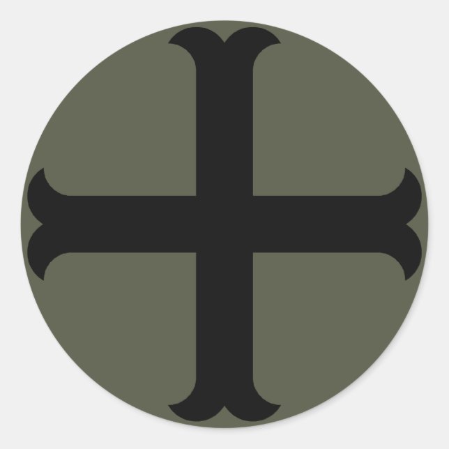 Scope Cap Sticker, Crusader Cross - Style 2 Classic Round Sticker (Front)