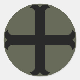Scope Cap Sticker, Crusader Cross - Style 2 Classic Round Sticker