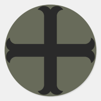 Scope Cap Sticker, Crusader Cross - Style 2 Classic Round Sticker