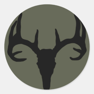 Scope Cap Sticker, Deer Skull Classic Round Sticker