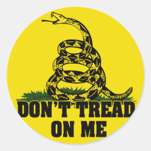 Scope Cap Sticker, Gadsden, Style 2 Classic Round Sticker