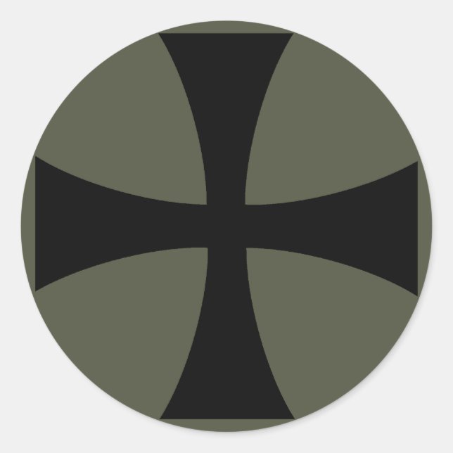 Scope Cap Sticker, Knights Templar Cross, Style 2 Classic Round Sticker (Front)