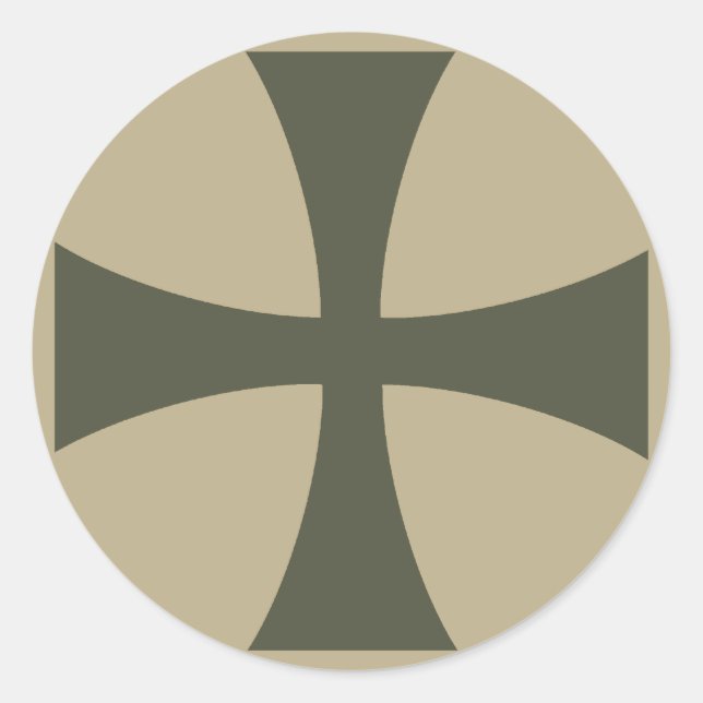Scope Cap Sticker, Knights Templar Cross, Style 3 Classic Round Sticker (Front)