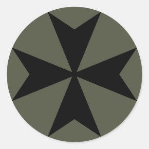 Scope Cap Sticker, Maltese Cross - Style 2 Classic Round Sticker