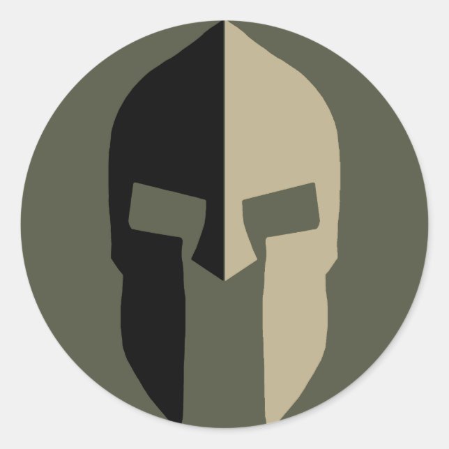 Scope Cap Sticker, Spartan Helmet - Style 2 Classic Round Sticker (Front)
