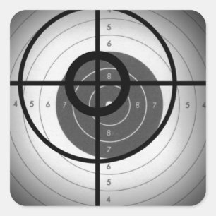 Scope Crosshair Square Sticker