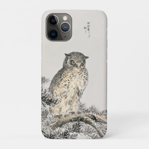 Scops Owl Japanese Monograph of Birds Numata Kashu iPhone 11 Pro Case