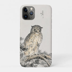 Scops Owl Japanese Monograph of Birds Numata Kashu Case-Mate iPhone Case