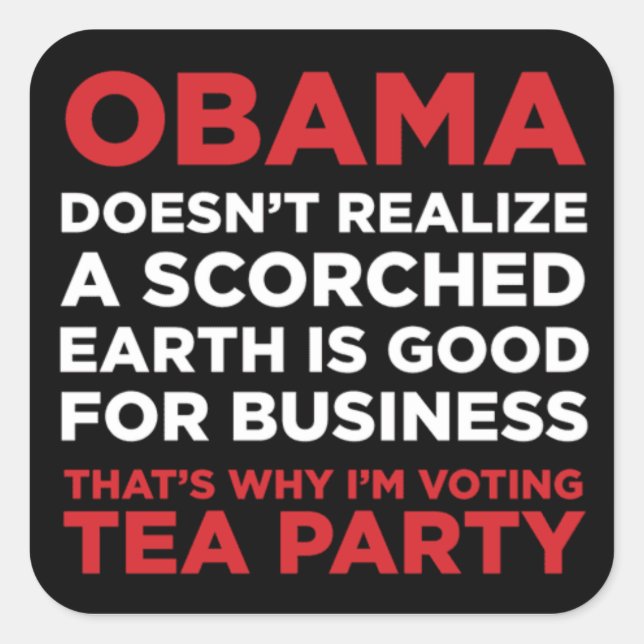 Scorched Earth Square Sticker (Front)