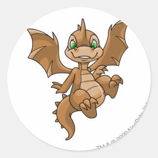 Scorchio Brown Classic Round Sticker