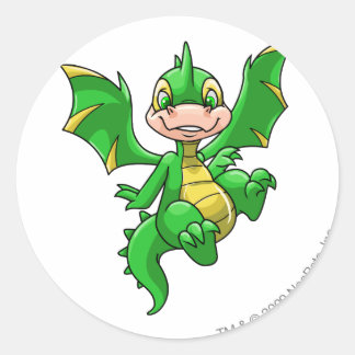 Scorchio Green Classic Round Sticker