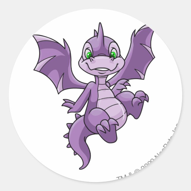 Scorchio Purple Classic Round Sticker (Front)