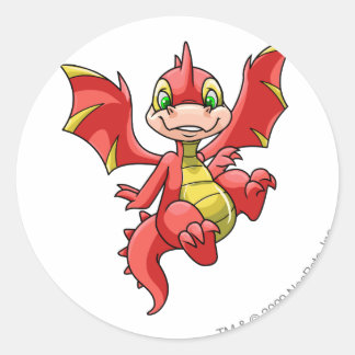 Scorchio Red Classic Round Sticker