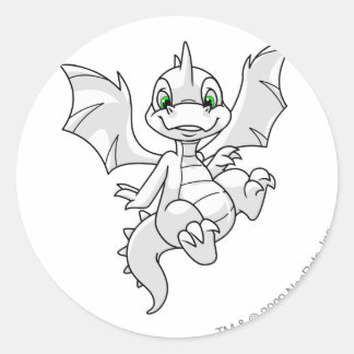 Scorchio White Classic Round Sticker