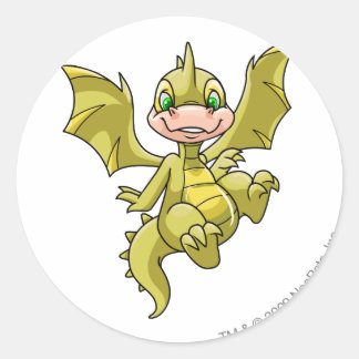 Scorchio Yellow Classic Round Sticker