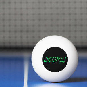 Score 3-star black green ping pong ball