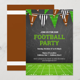 Score Big with Our Football Party Invitations! Invitation