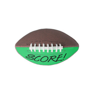 Score black and green mini football american football