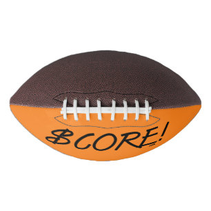 Score black and orange dollar sign football american football