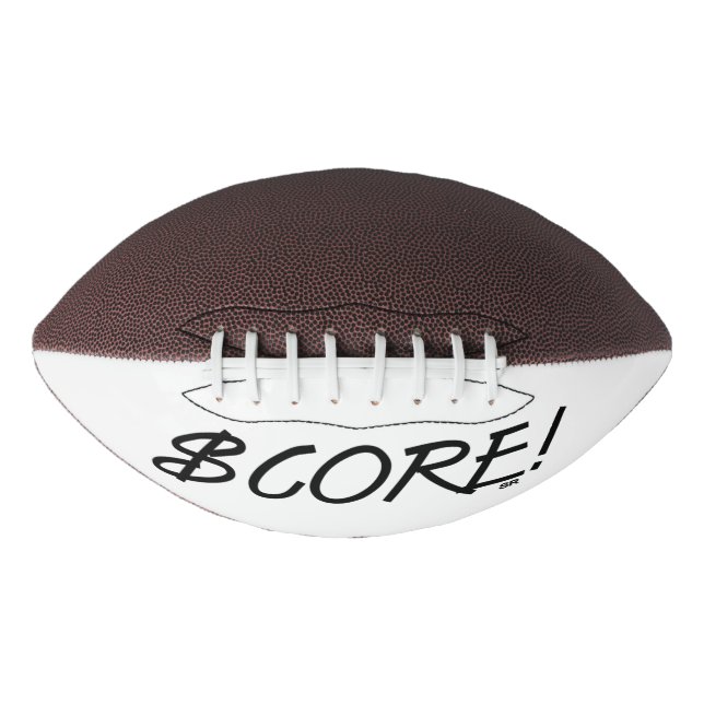 Score black and white dollar sign football american football (Front)