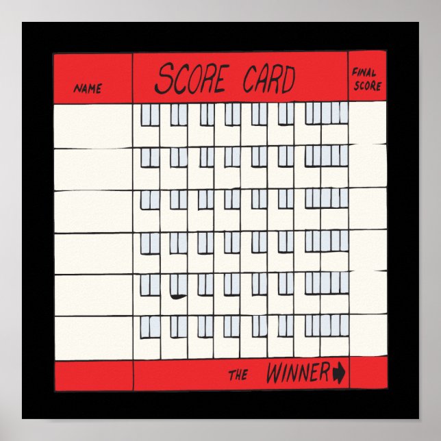 Score Card Poster (Front)