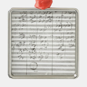 Score for the 3rd Movement of the 5th Symphony Metal Tree Decoration
