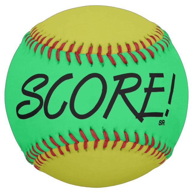 Score green and gold softball (Front)
