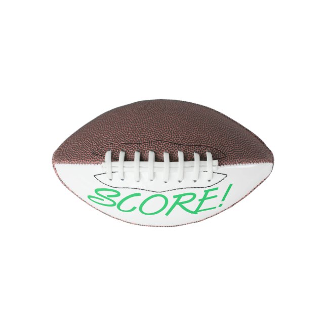 Score green and white mini football american football (Front)