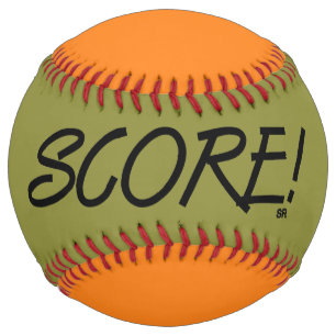 Score khaki and orange softball
