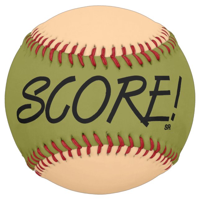Score khaki and tan softball (Front)
