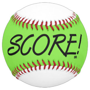 Score lime and white softball