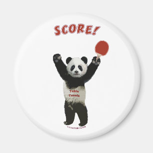 Score Panda Ping Pong Magnet
