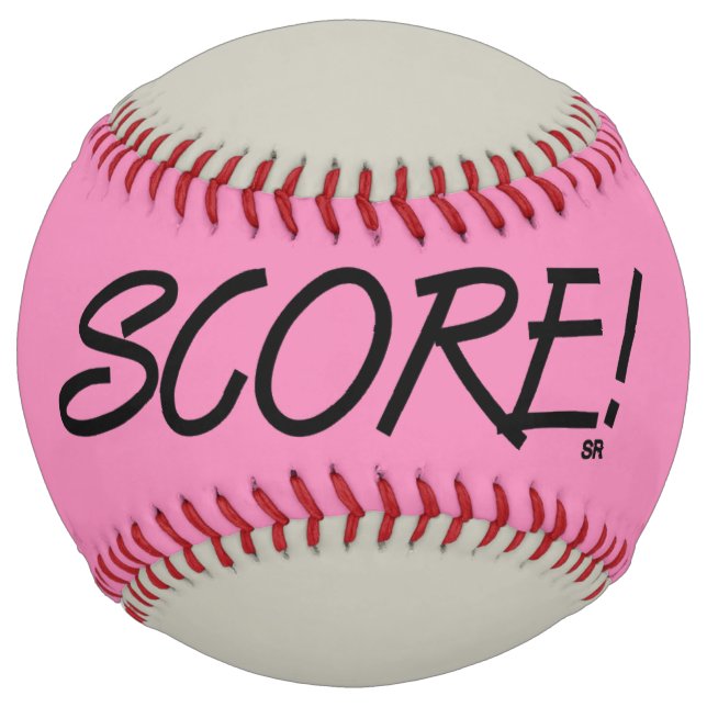 Score pink and grey softball (Front)