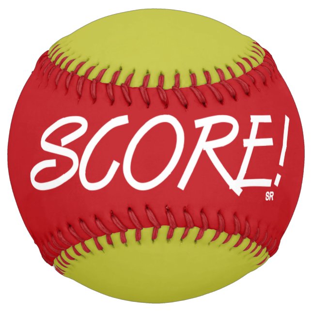 Score red and gold softball (Front)