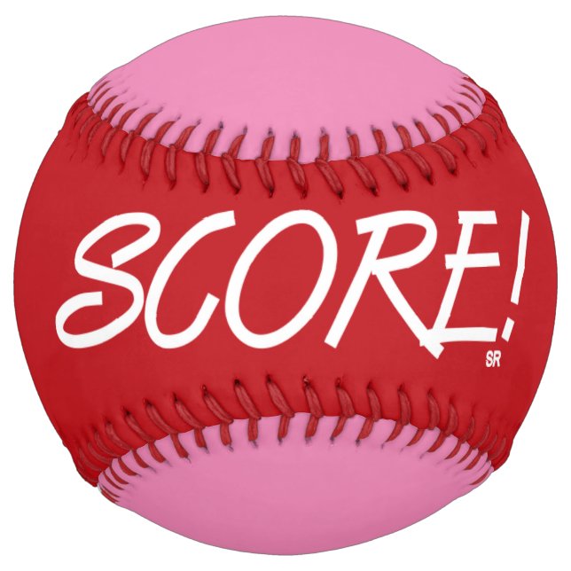 Score red and pink softball (Front)
