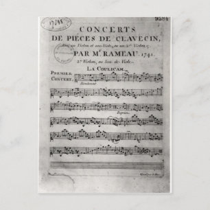 Score sheet for 'Concerts de Pieces de Postcard