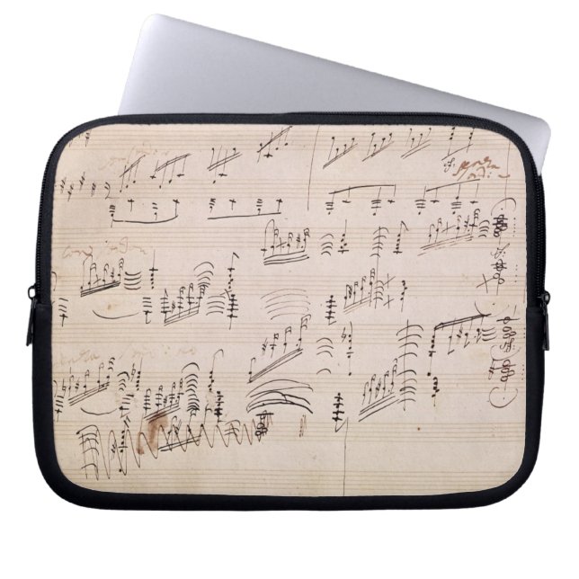 Score sheet of 'Moonlight Sonata' Laptop Sleeve (Front)