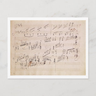 Score sheet of 'Moonlight Sonata' Postcard