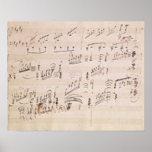 Score sheet of 'Moonlight Sonata' Poster
