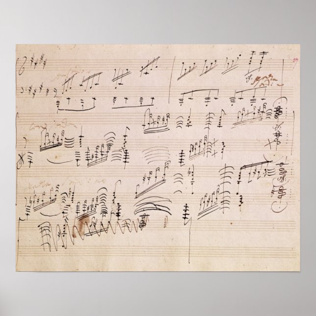Score sheet of 'Moonlight Sonata' Poster (Front)