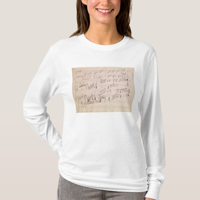 Score sheet of 'Moonlight Sonata' T-Shirt (Front)