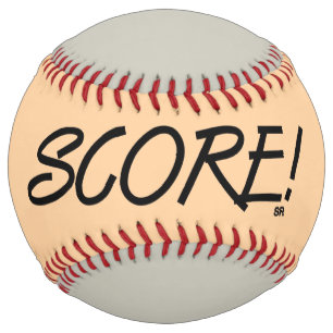 Score tan and grey softball